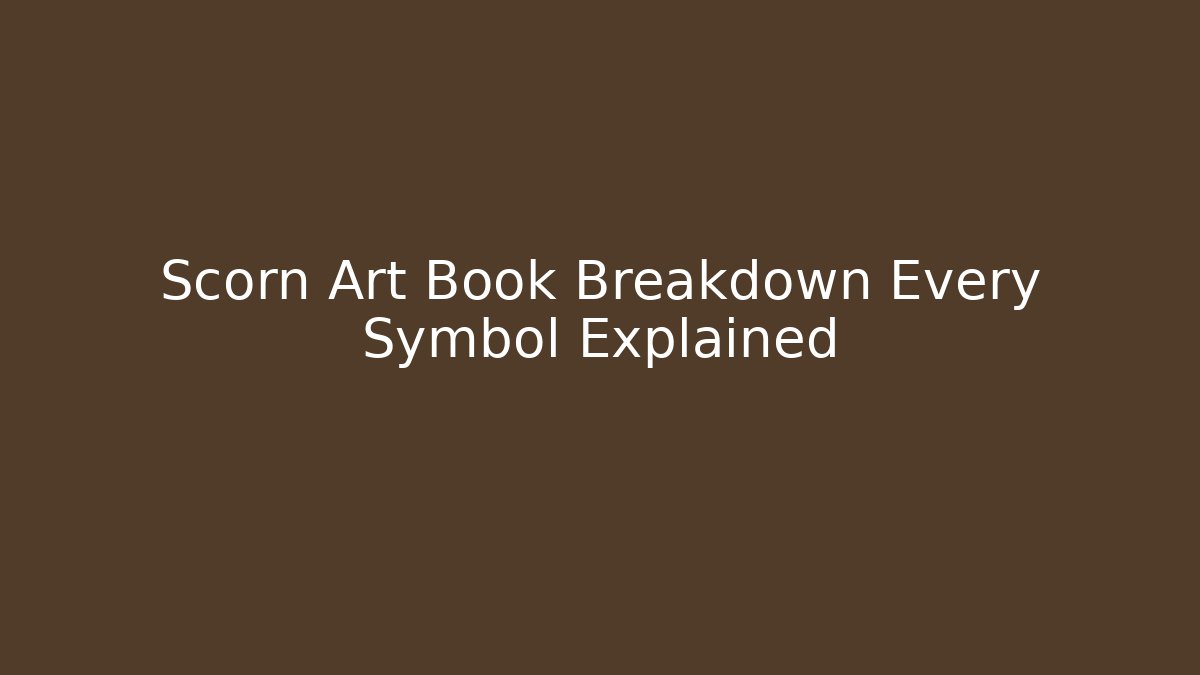 Scorn Art Book Breakdown Every Symbol Explained - Boomer Naturals