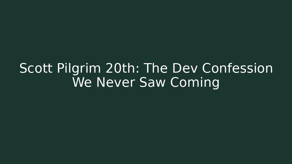Scott Pilgrim 20th: The Dev Confession We Never Saw Coming