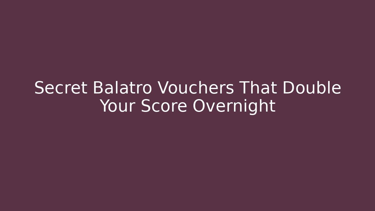 Secret Balatro Vouchers That Double Your Score Overnight