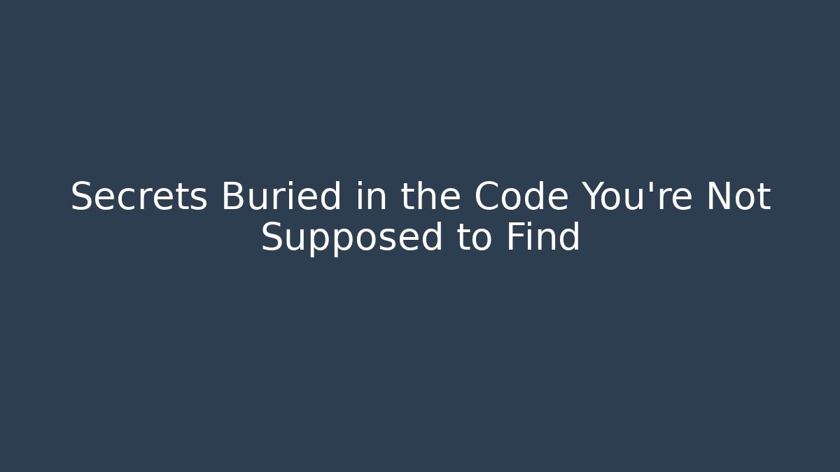 Secrets Buried in the Code You're Not Supposed to Find - Boomer Naturals