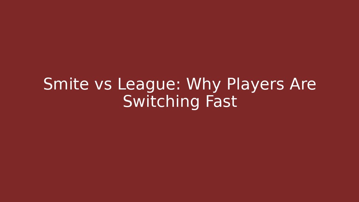 Smite vs League: Why Players Are Switching Fast
