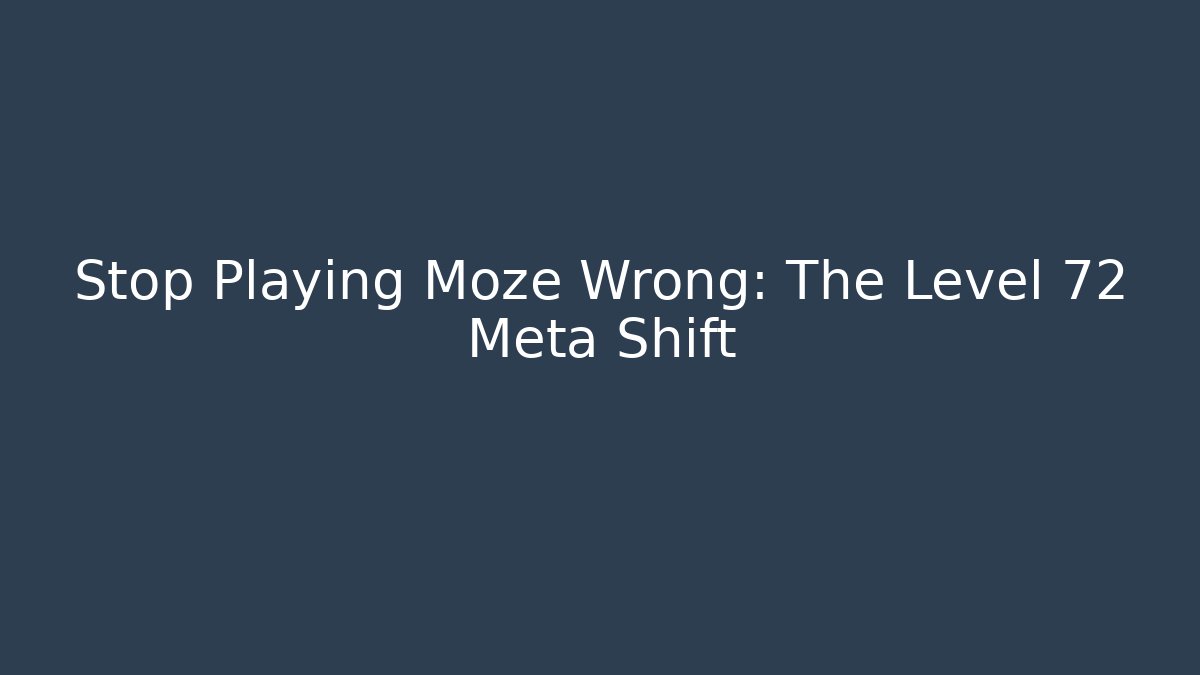 Stop Playing Moze Wrong: The Level 72 Meta Shift - Boomer Naturals