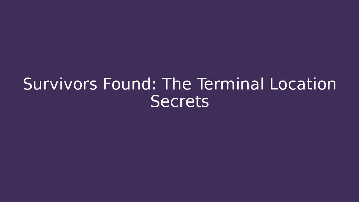 Survivors Found: The Terminal Location Secrets