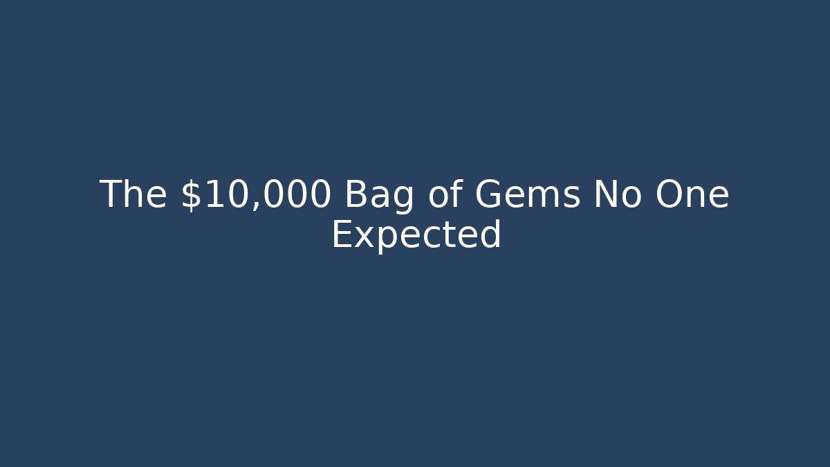 The $10,000 Bag of Gems No One Expected
