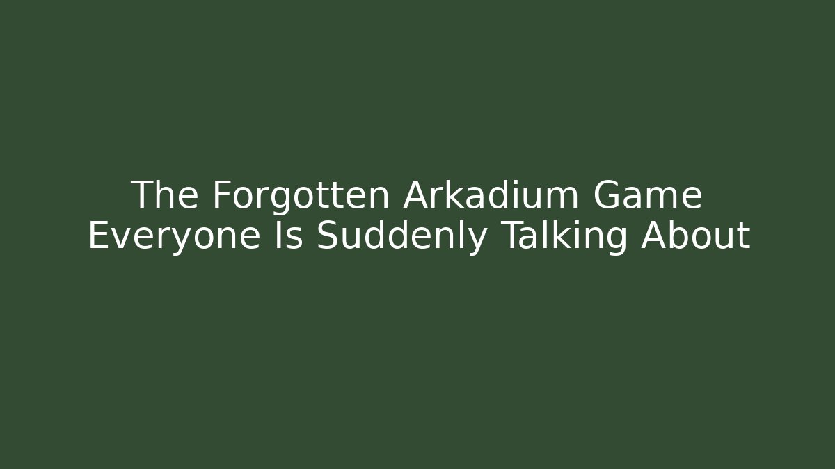 The Forgotten Arkadium Game Everyone Is Suddenly Talking About