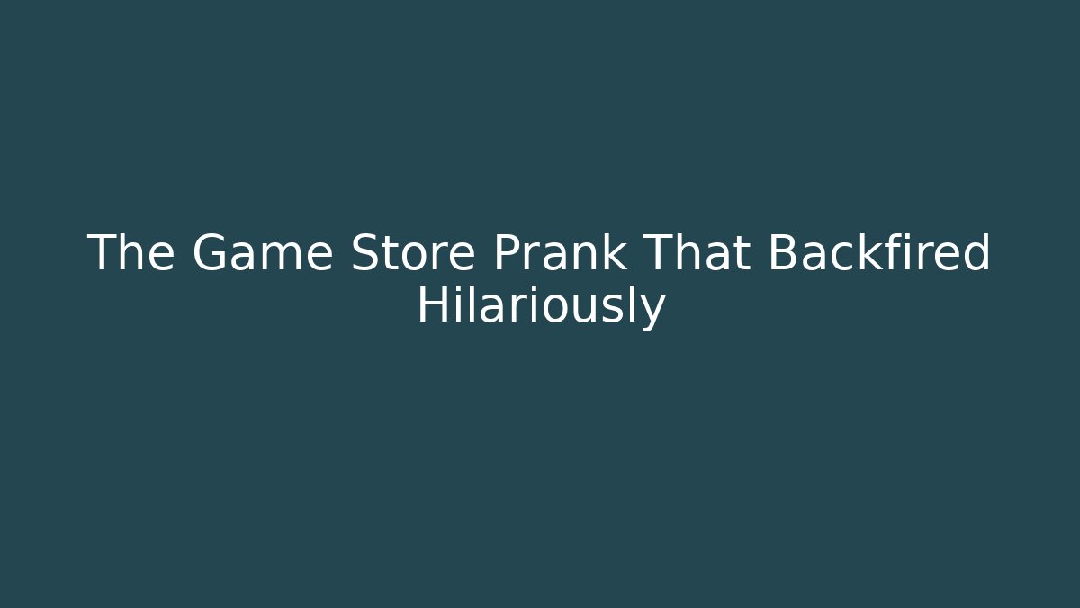 The Game Store Prank That Backfired Hilariously - Boomer Naturals