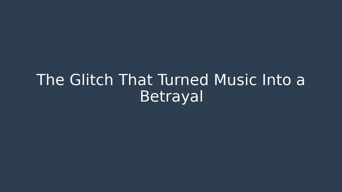 The Glitch That Turned Music Into a Betrayal