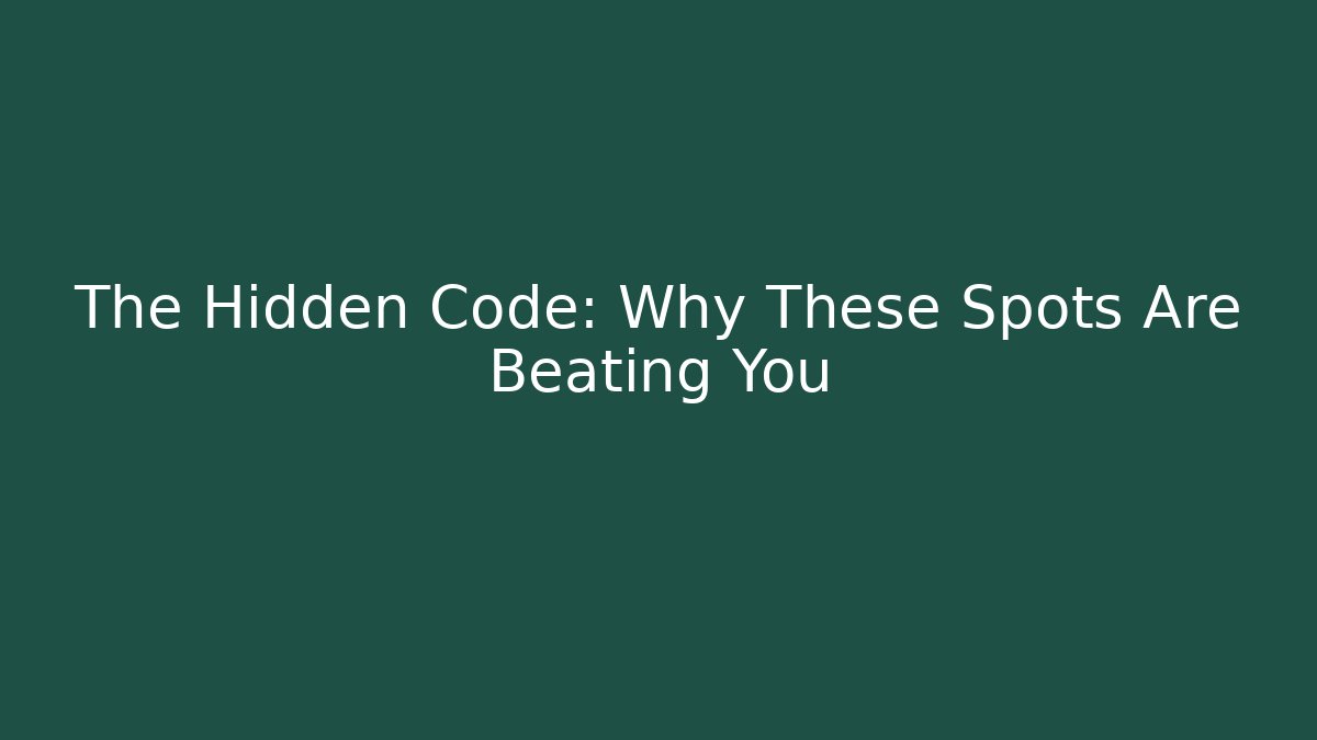 The Hidden Code: Why These Spots Are Beating You - Boomer Naturals