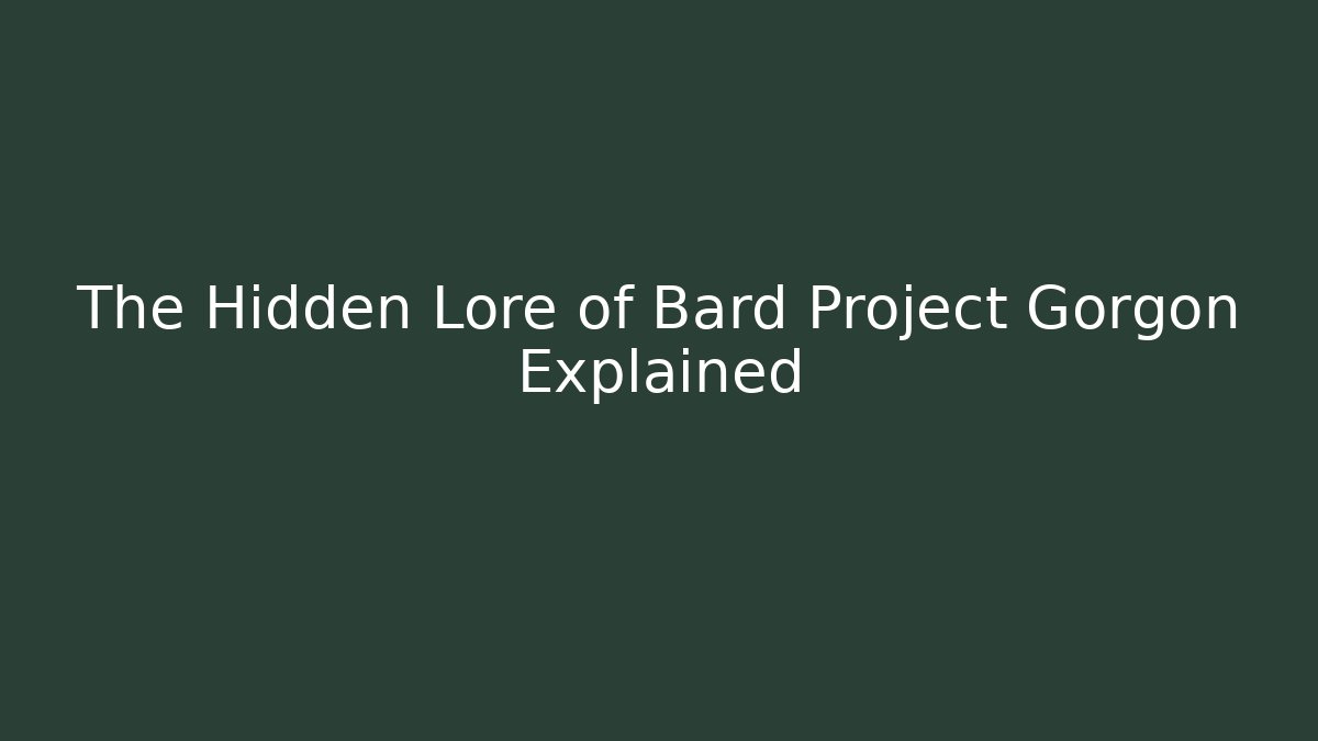 The Hidden Lore of Bard Project Gorgon Explained