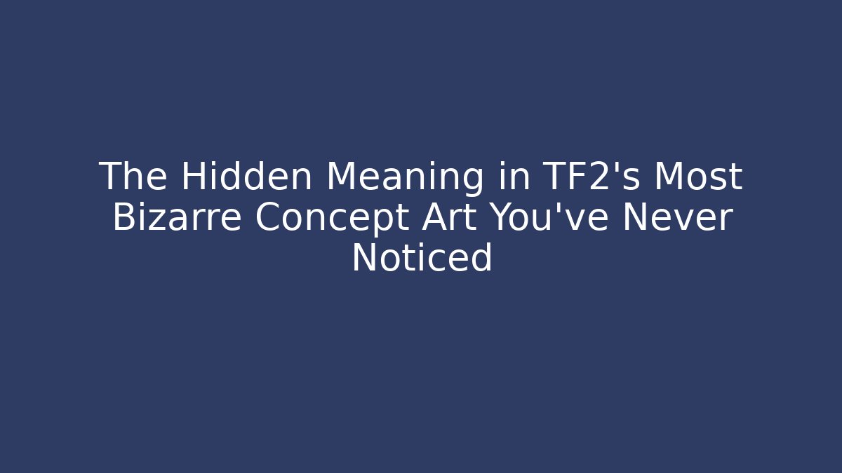 The Hidden Meaning in TF2’s Most Bizarre Concept Art You’ve Never Noticed