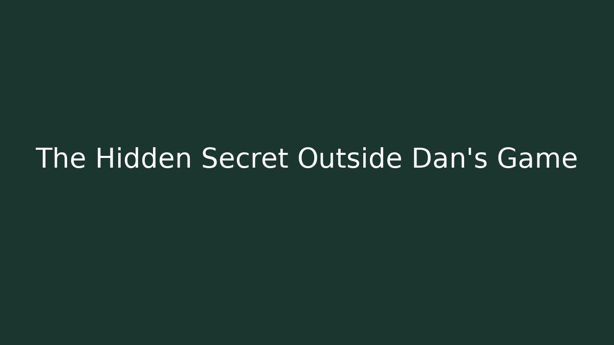 The Hidden Secret Outside Dan's Game - Boomer Naturals
