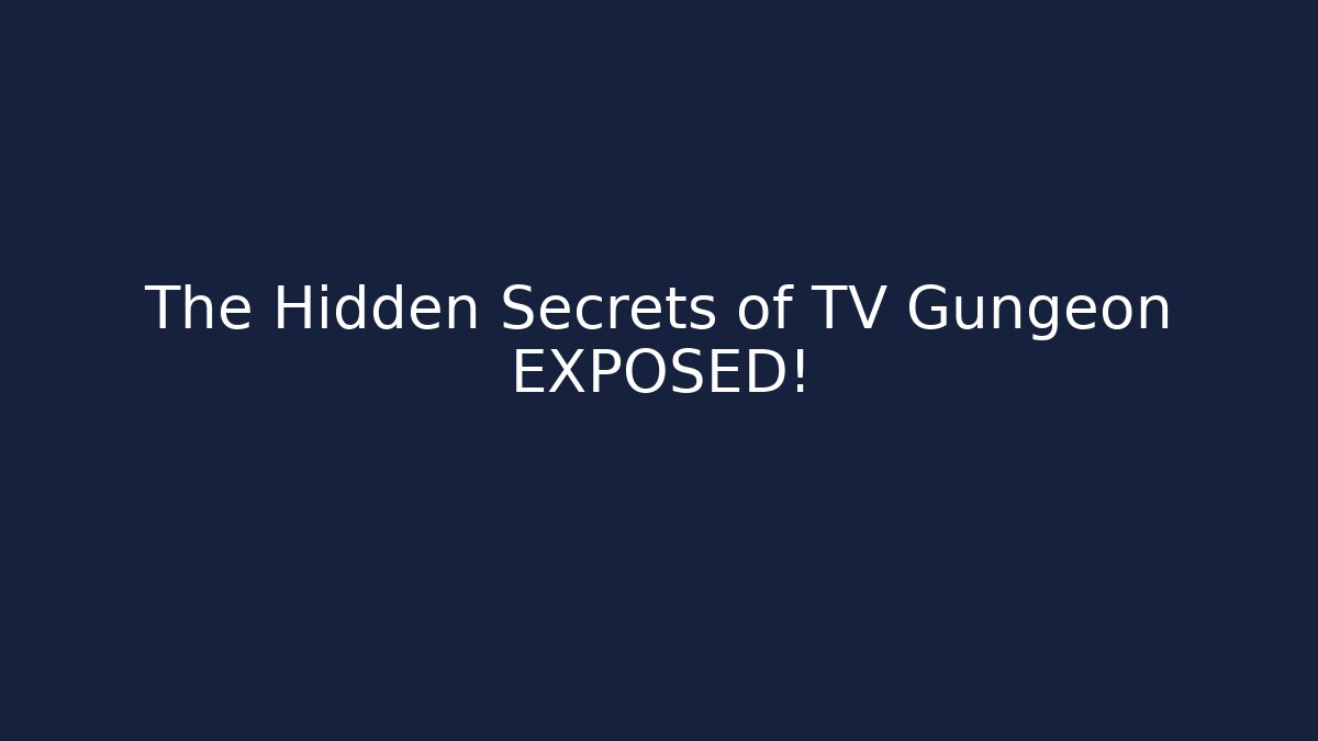 The Hidden Secrets of TV Gungeon EXPOSED!