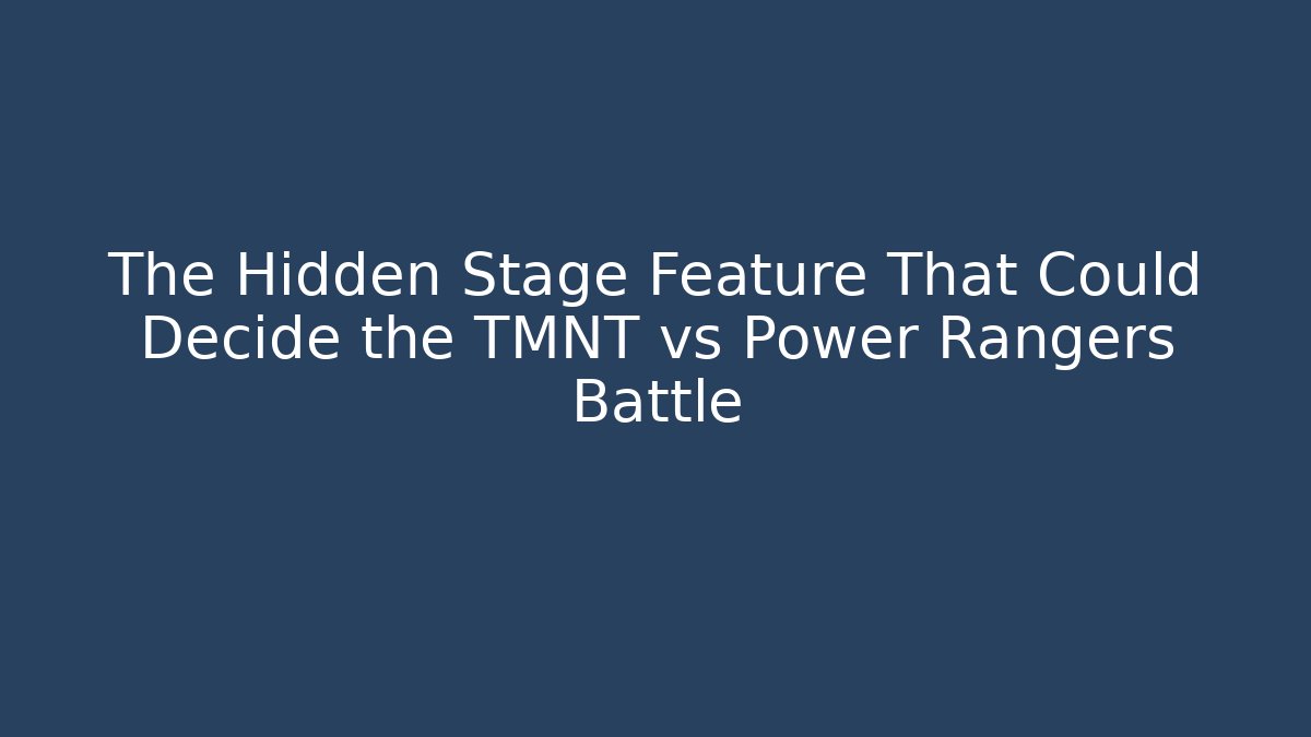 The Hidden Stage Feature That Could Decide the TMNT vs Power Rangers Battle