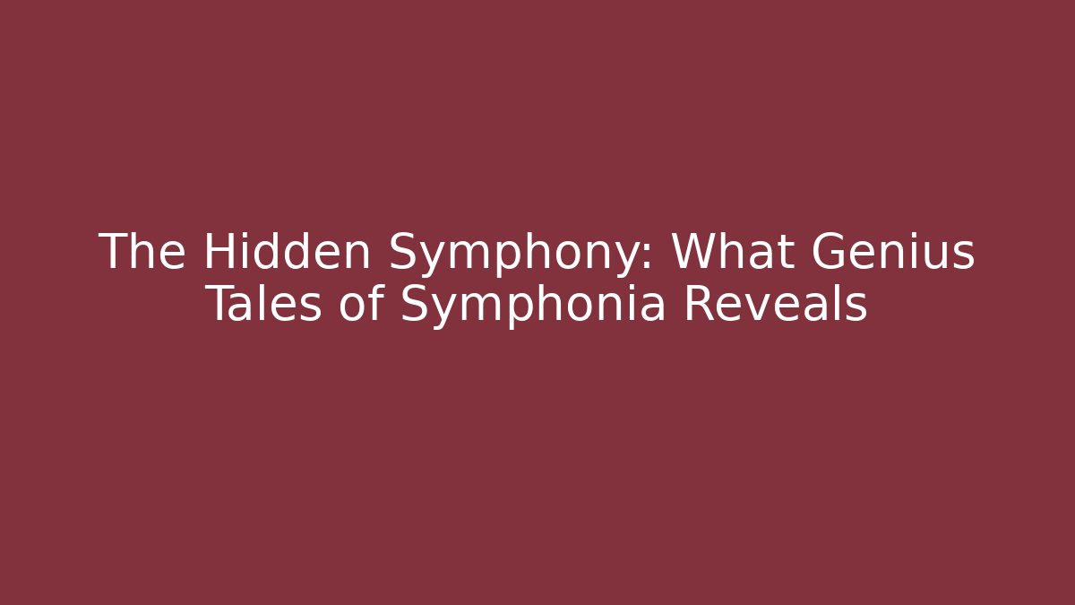 The Hidden Symphony: What Genius Tales of Symphonia Reveals