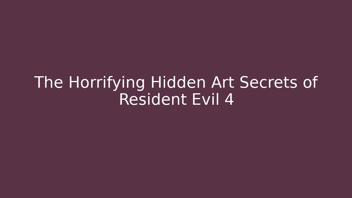 The Horrifying Hidden Art Secrets of Resident Evil 4