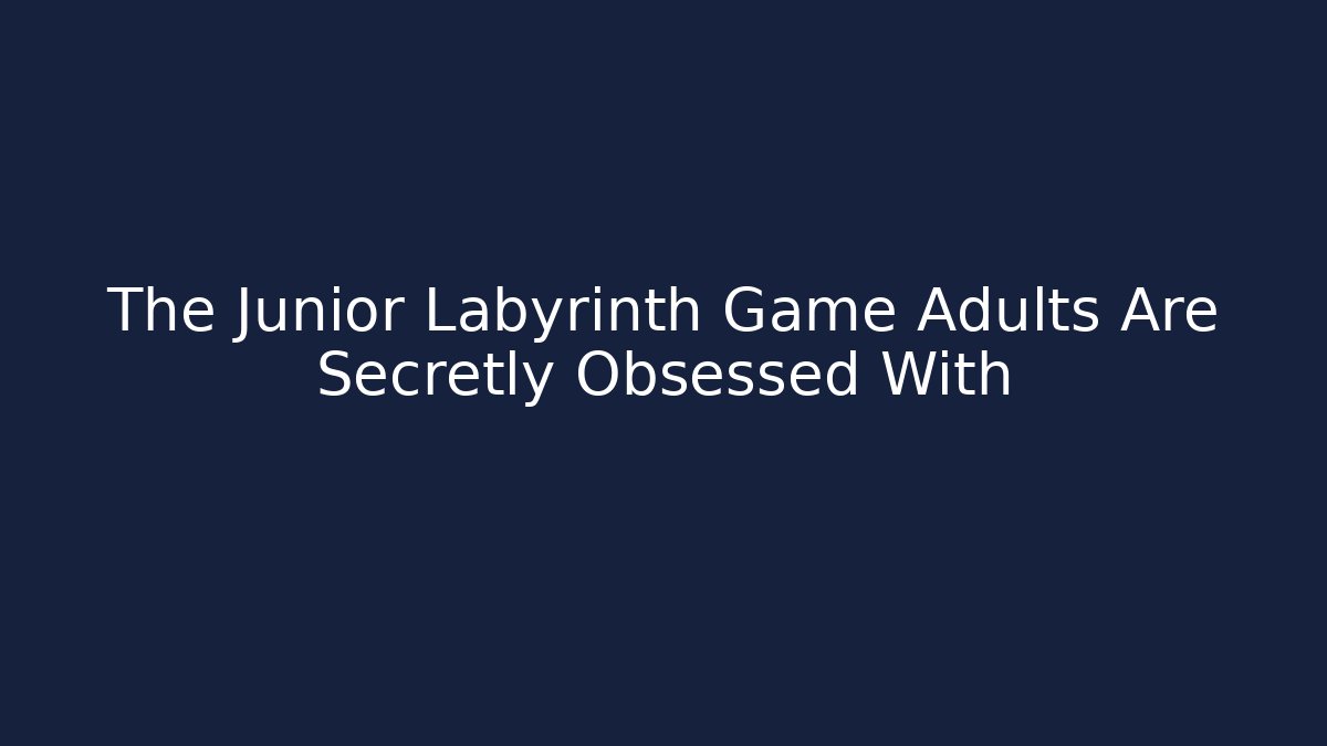 The Junior Labyrinth Game Adults Are Secretly Obsessed With - Boomer Naturals