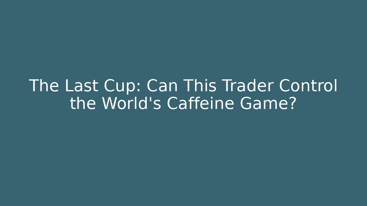 The Last Cup: Can This Trader Control the World's Caffeine Game?