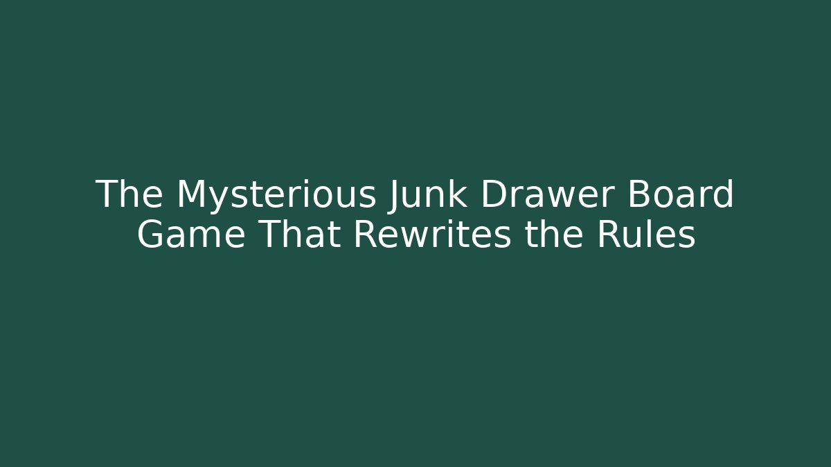 The Mysterious Junk Drawer Board Game That Rewrites the Rules