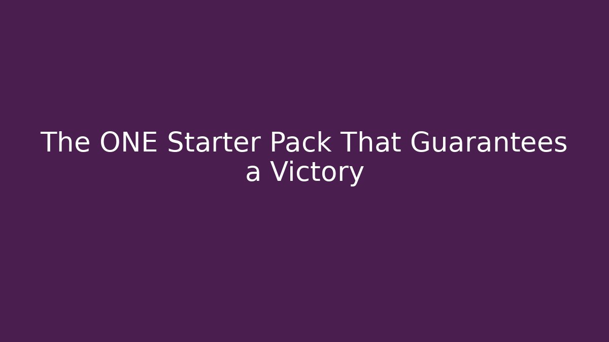 The ONE Starter Pack That Guarantees a Victory - Boomer Naturals