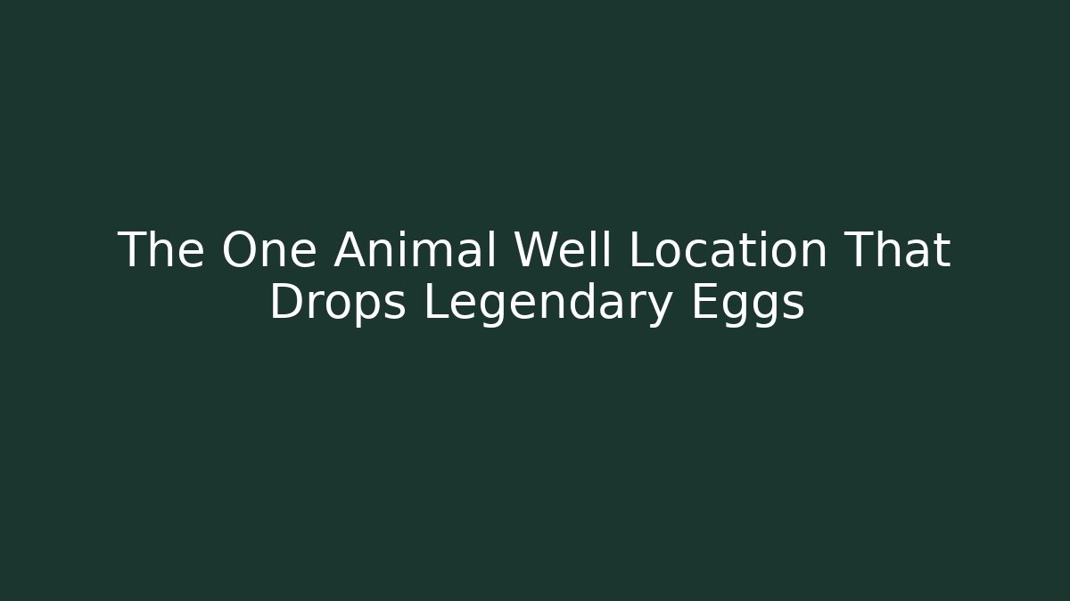 The One Animal Well Location That Drops Legendary Eggs