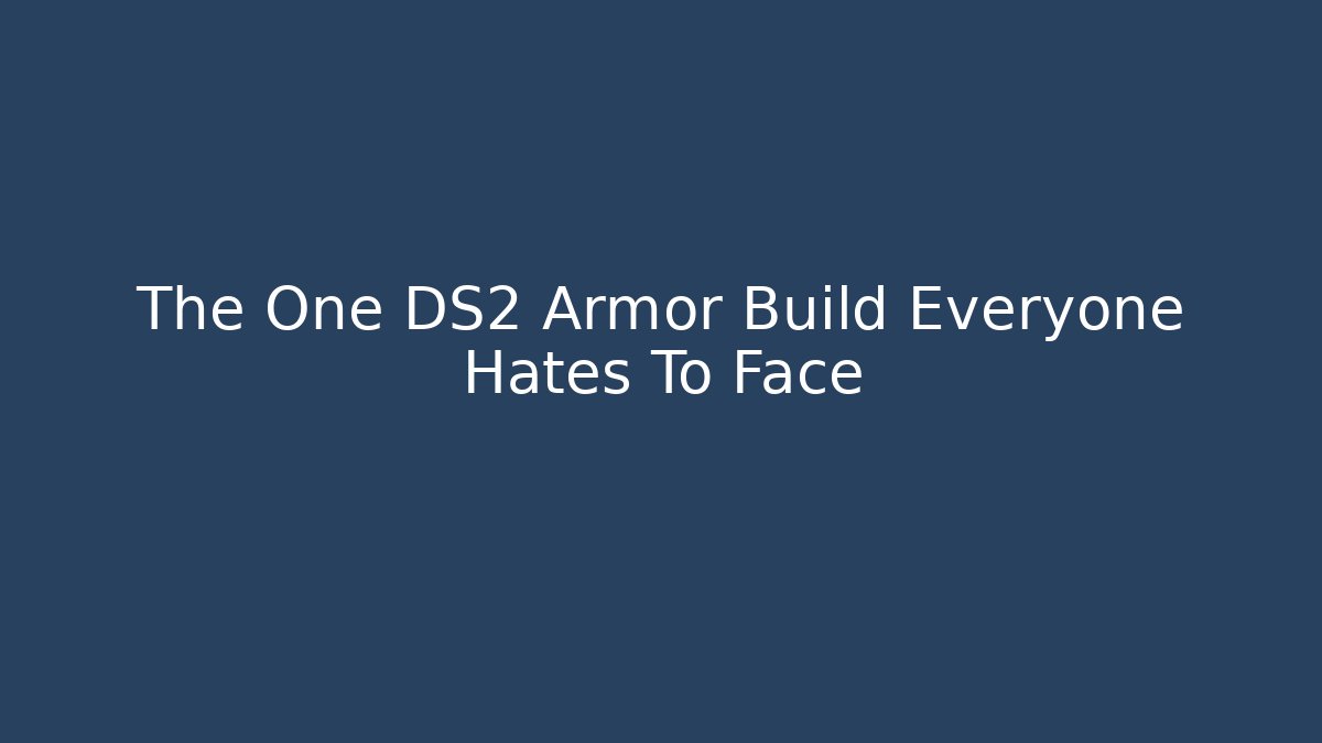 The One DS2 Armor Build Everyone Hates To Face - Boomer Naturals