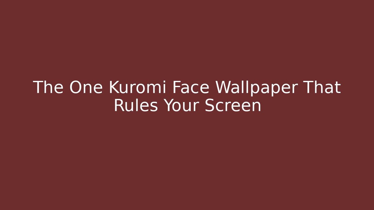 The One Kuromi Face Wallpaper That Rules Your Screen