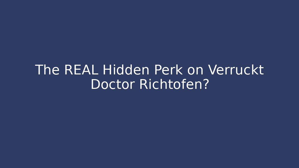 The REAL Hidden Perk on Verruckt Doctor Richtofen?
