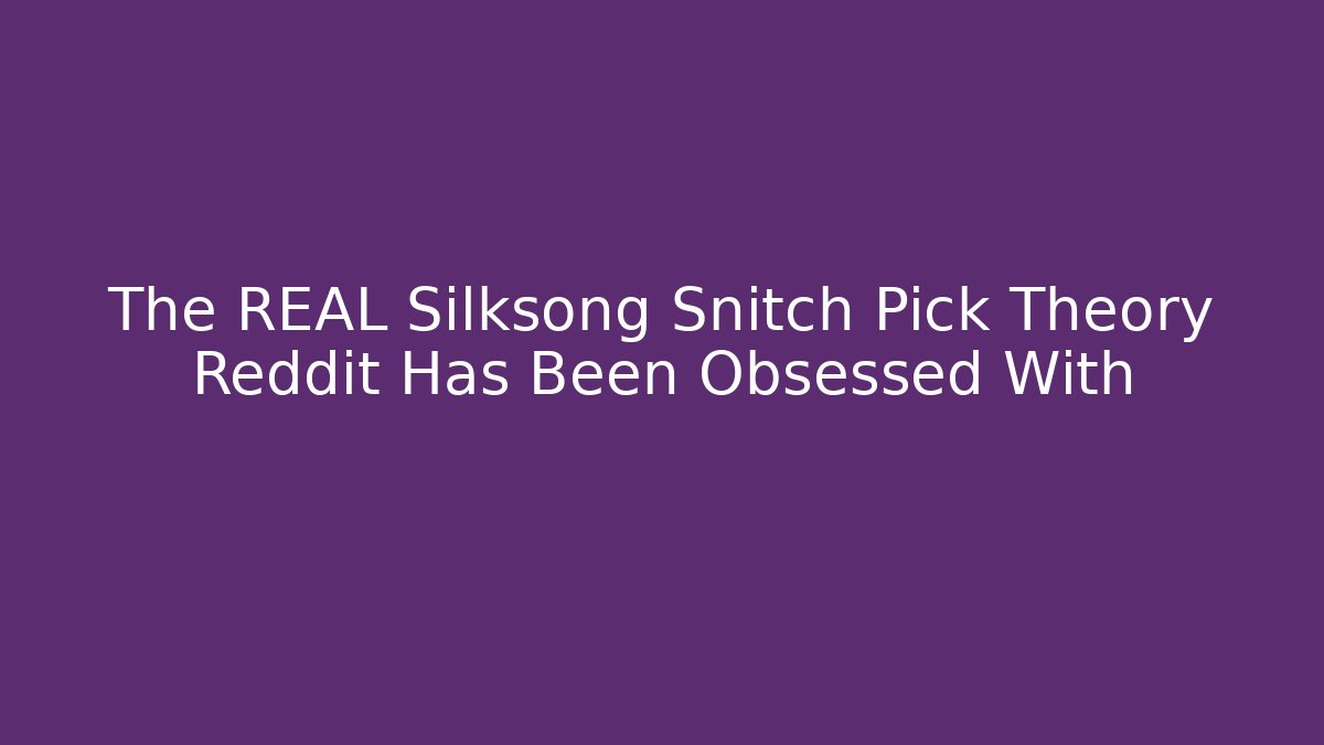 The REAL Silksong Snitch Pick Theory Reddit Has Been Obsessed With