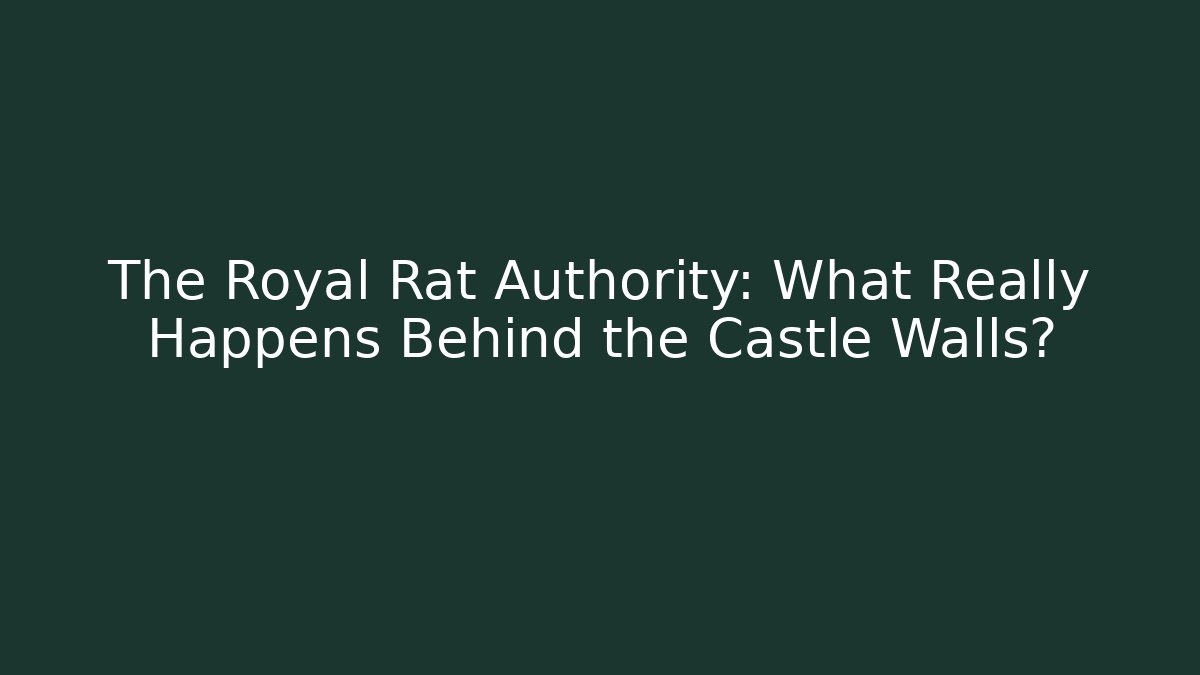 The Royal Rat Authority: What Really Happens Behind the Castle Walls?