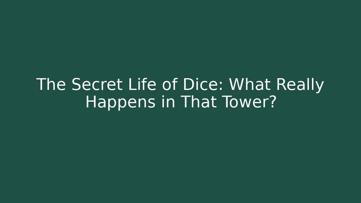 The Secret Life of Dice: What Really Happens in That Tower?