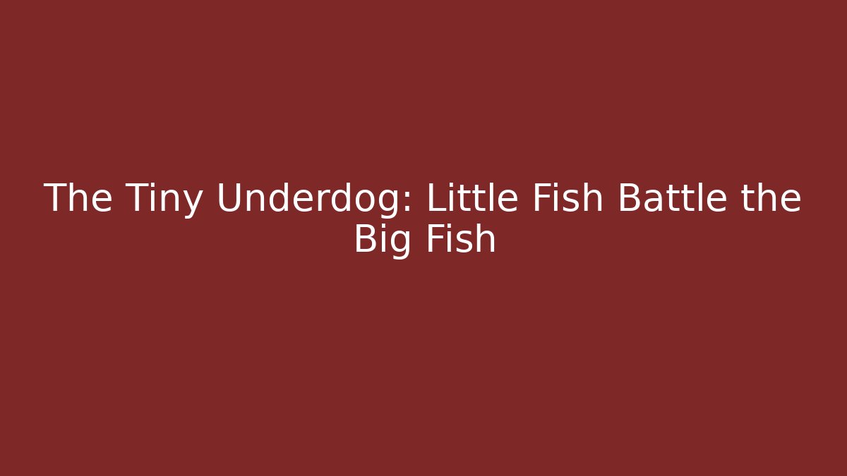 The Tiny Underdog: Little Fish Battle the Big Fish - Boomer Naturals