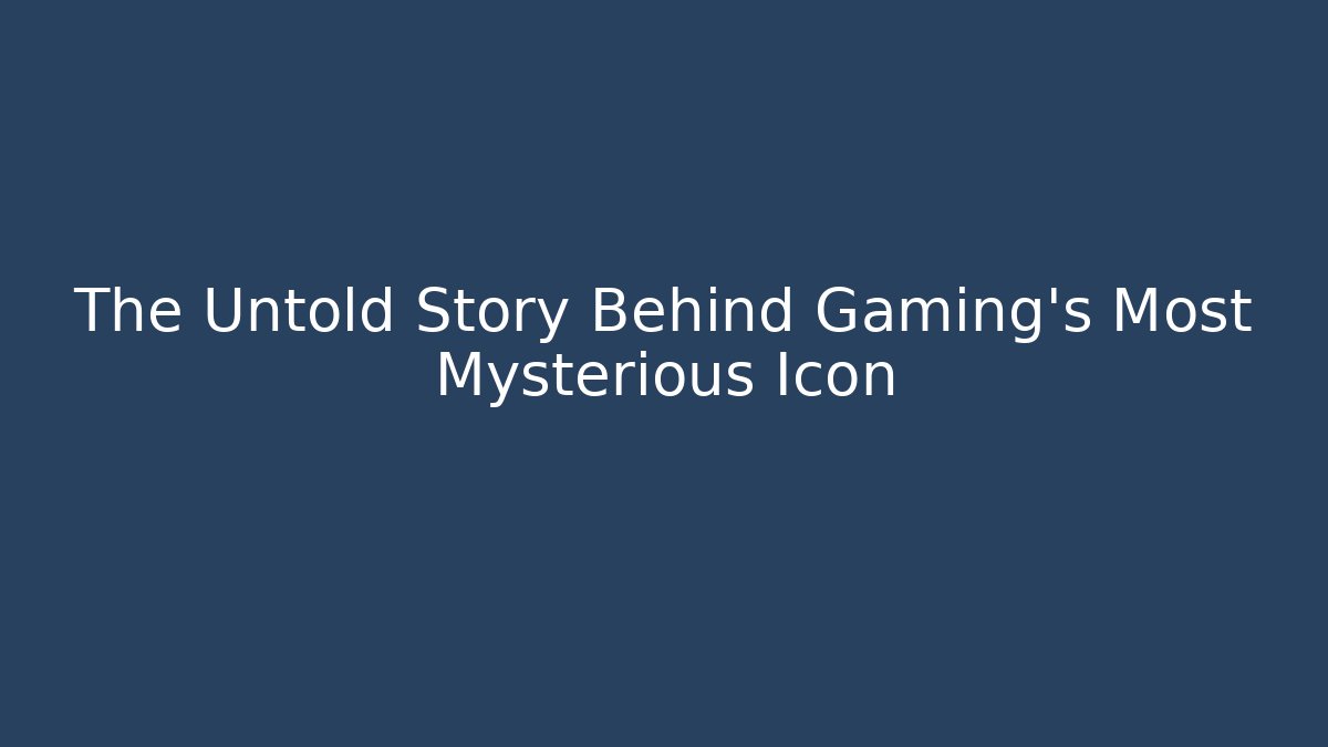 The Untold Story Behind Gaming’s Most Mysterious Icon - Boomer Naturals
