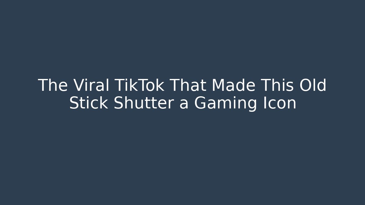 The Viral TikTok That Made This Old Stick Shutter a Gaming Icon