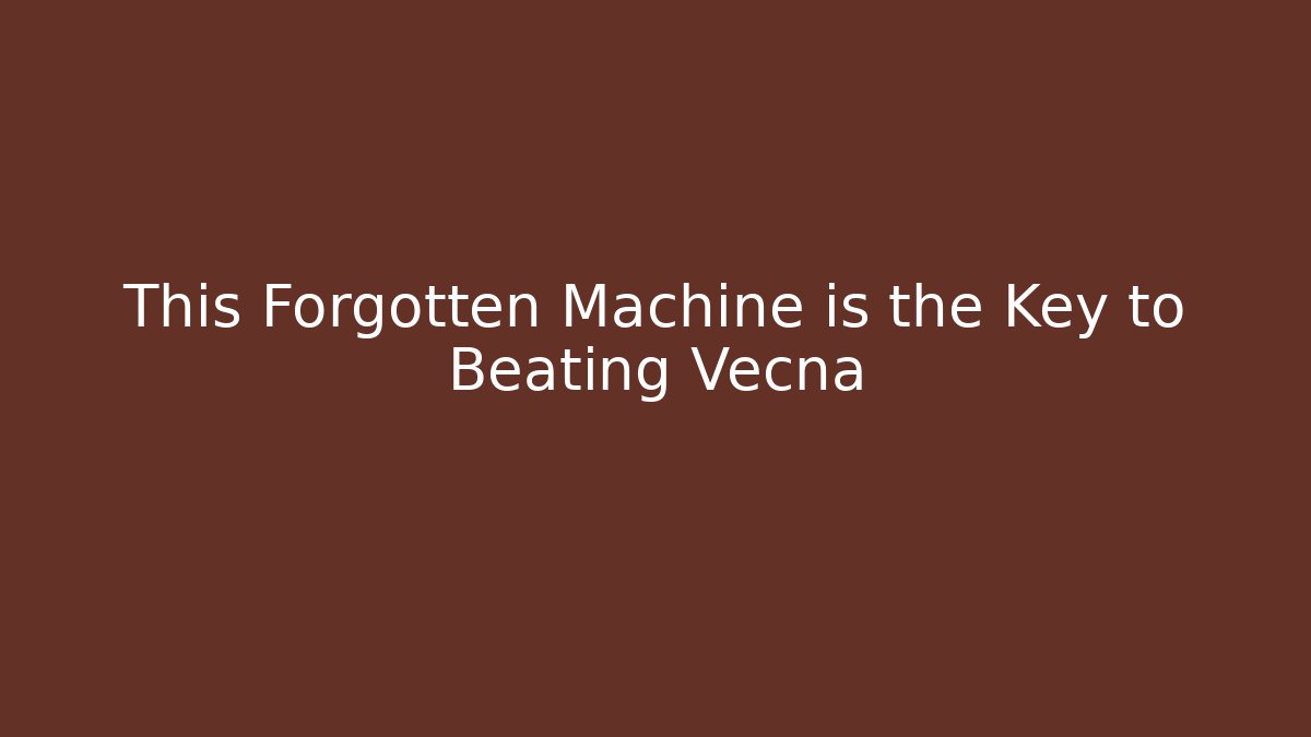 This Forgotten Machine is the Key to Beating Vecna