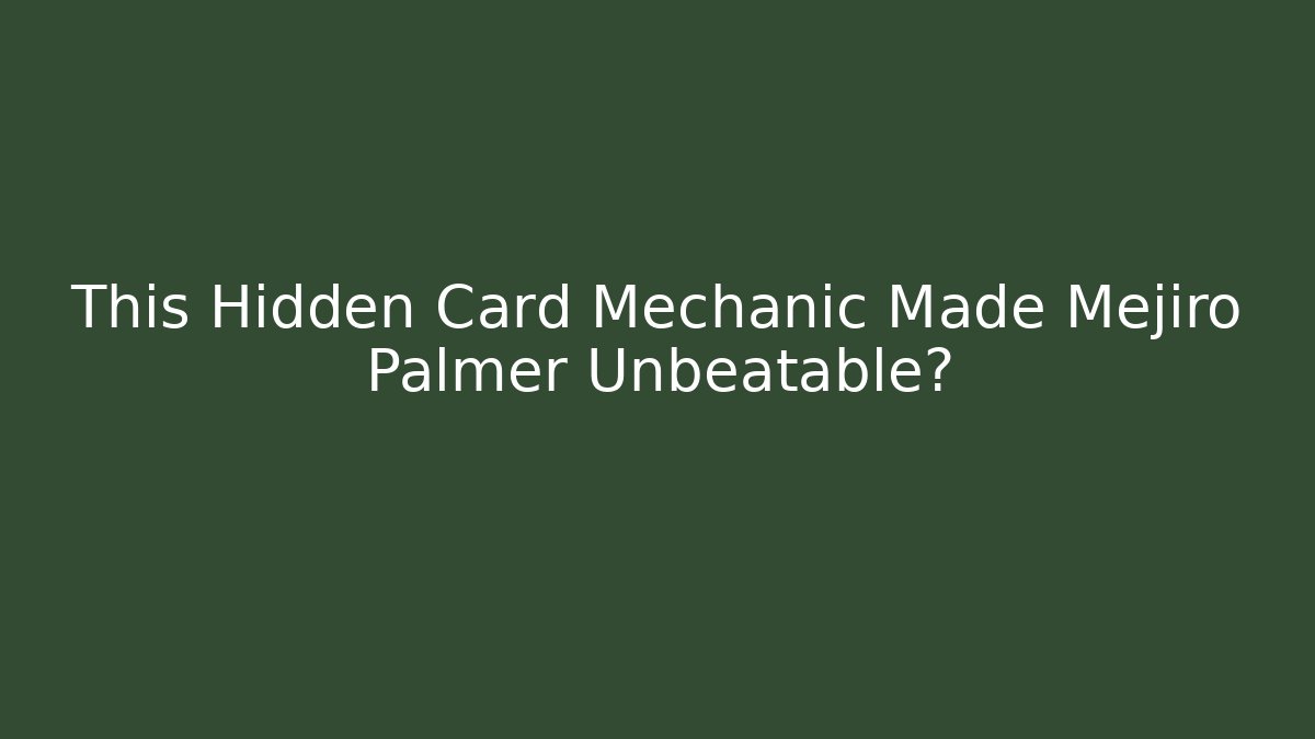 This Hidden Card Mechanic Made Mejiro Palmer Unbeatable?