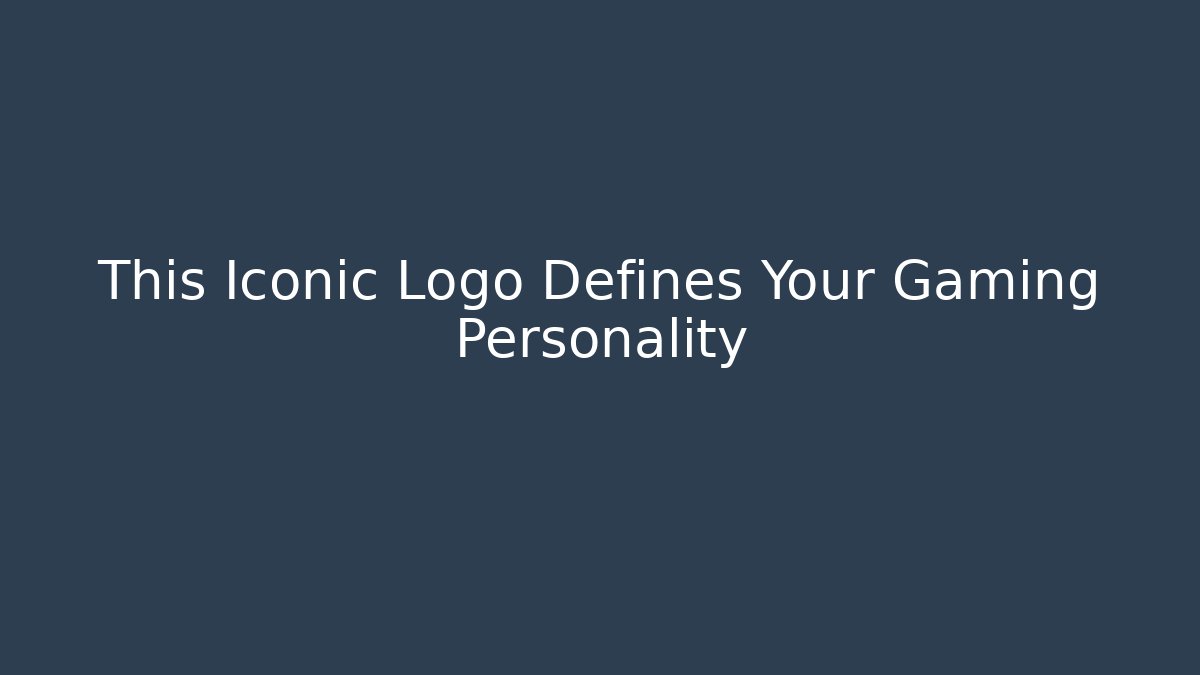 This Iconic Logo Defines Your Gaming Personality - Boomer Naturals