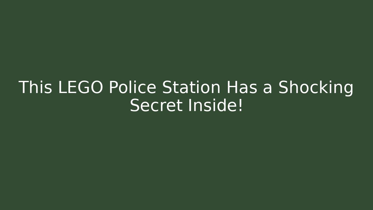 This LEGO Police Station Has a Shocking Secret Inside!