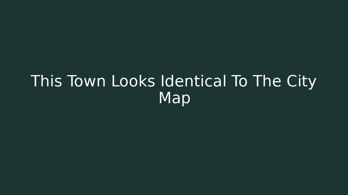 This Town Looks Identical To The City Map - Boomer Naturals