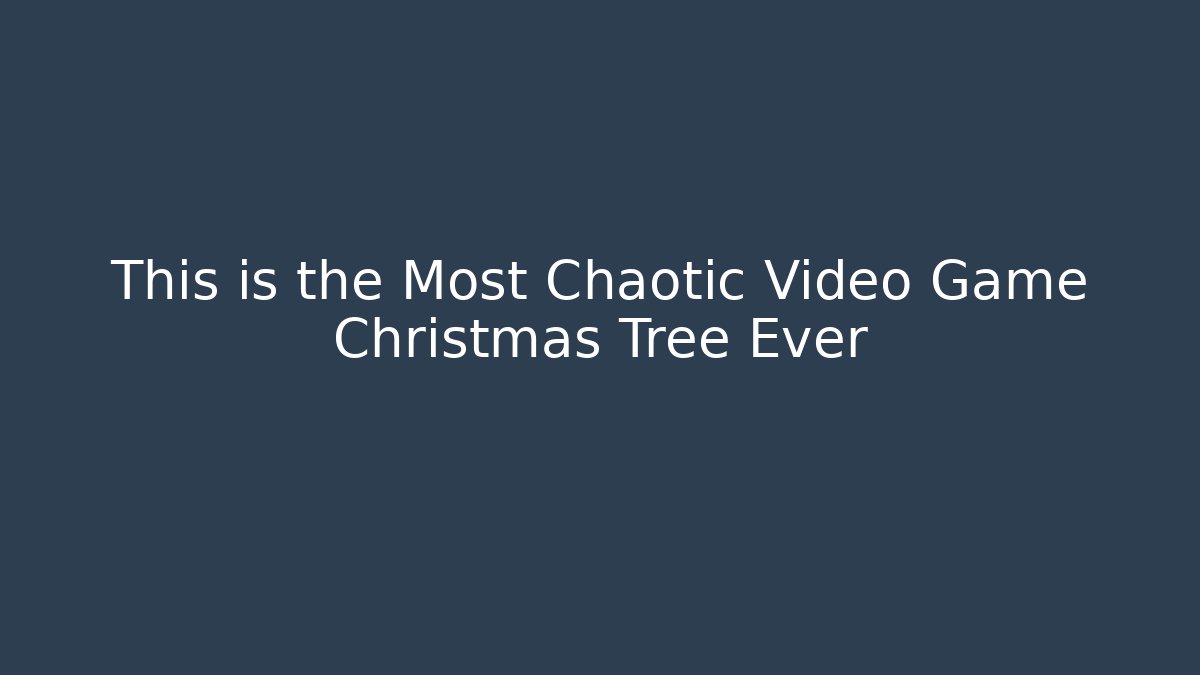 This is the Most Chaotic Video Game Christmas Tree Ever