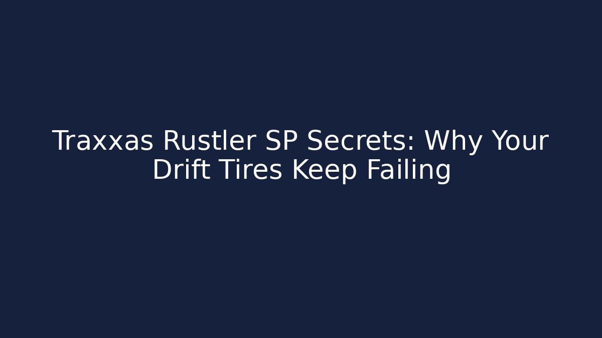 Traxxas Rustler SP Secrets: Why Your Drift Tires Keep Failing