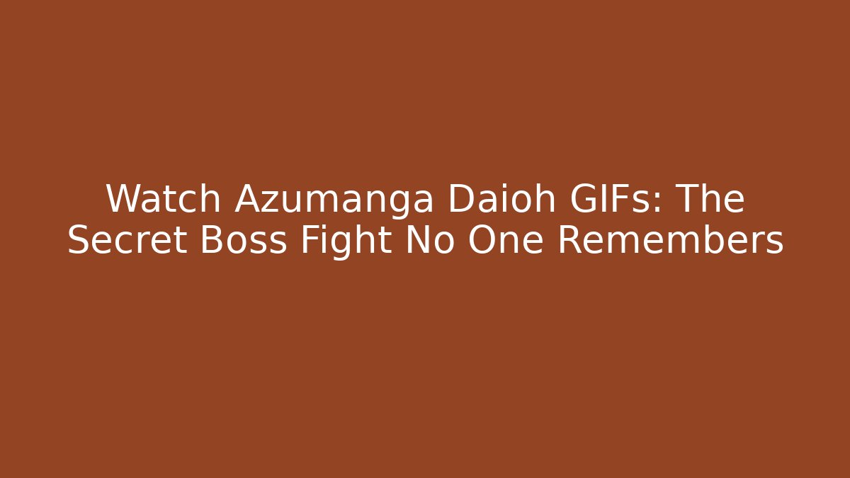 Watch Azumanga Daioh GIFs: The Secret Boss Fight No One Remembers