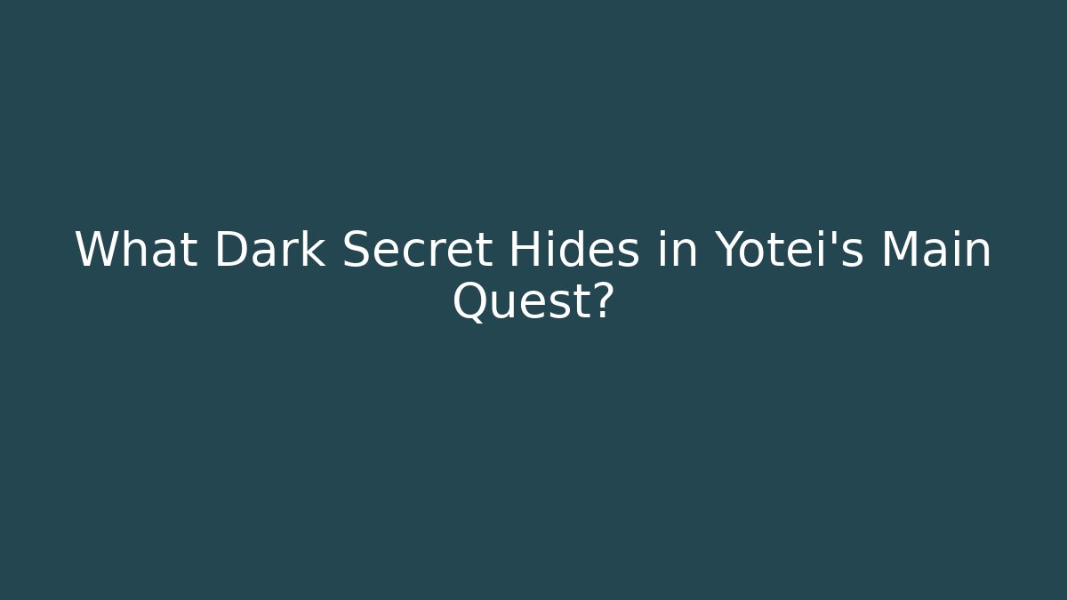 What Dark Secret Hides in Yotei's Main Quest?