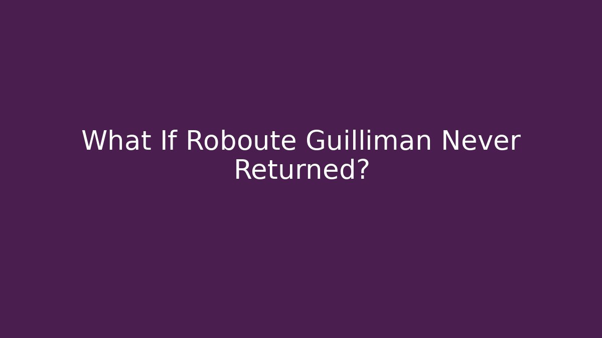 What If Roboute Guilliman Never Returned?