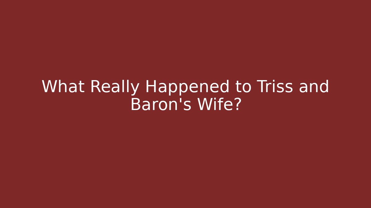 What Really Happened to Triss and Baron's Wife?