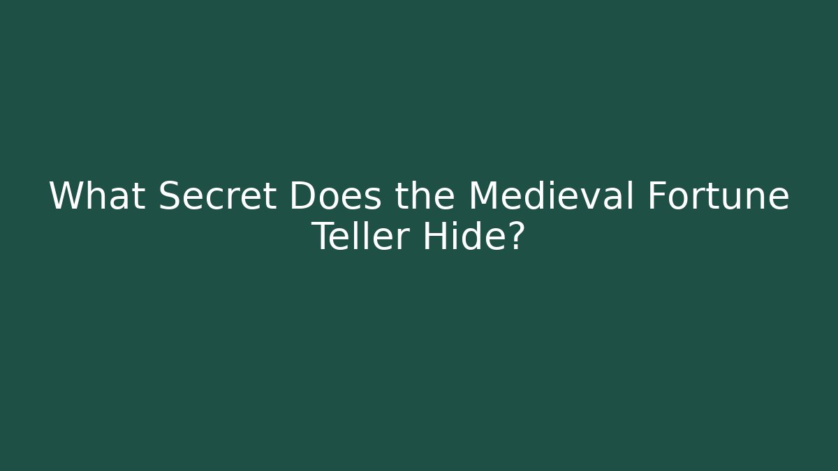 What Secret Does the Medieval Fortune Teller Hide?