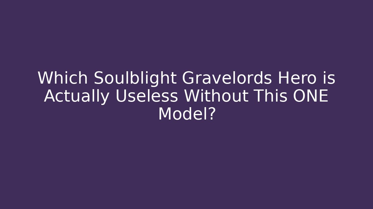 Which Soulblight Gravelords Hero is Actually Useless Without This ONE Model?