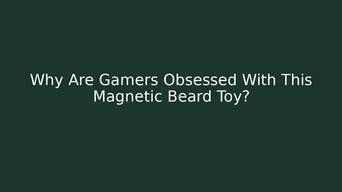Why Are Gamers Obsessed With This Magnetic Beard Toy?