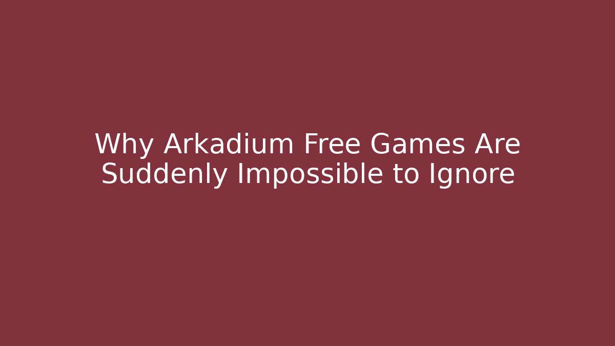 Why Arkadium Free Games Are Suddenly Impossible to Ignore