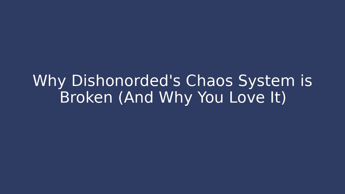 Why Dishonorded's Chaos System is Broken (And Why You Love It)