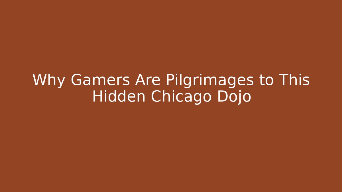 Why Gamers Are Pilgrimages to This Hidden Chicago Dojo